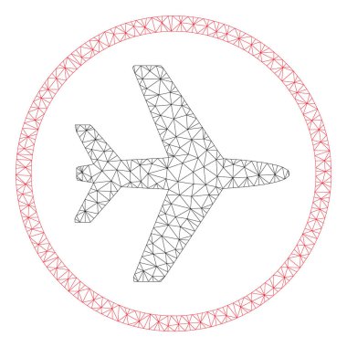 Havaalanı Çokgen çerçeve vektör Mesh Illüstrasyon