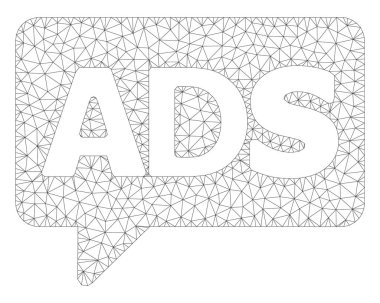 Reklam mesajı Çokgen çerçeve vektör Mesh Illüstrasyon