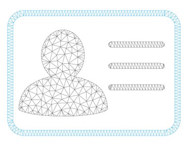 Hesap kartı Çokgen çerçeve vektör Mesh Illüstrasyon