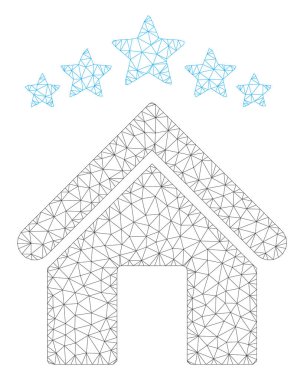 Daire yıldız Çokgen çerçeve vektör Mesh Illüstrasyon