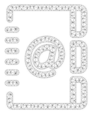 Adres e-posta Çokgen çerçeve vektör Mesh Illustration