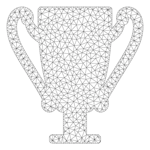 Нагорода Кубок полігональної рамки вектор сітчастої ілюстрації — стоковий вектор