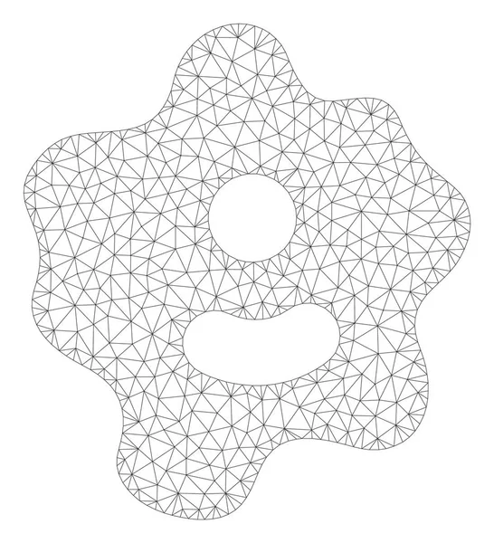 Illustration de maille vectorielle de cadre polygonal d'Ameba — Image vectorielle