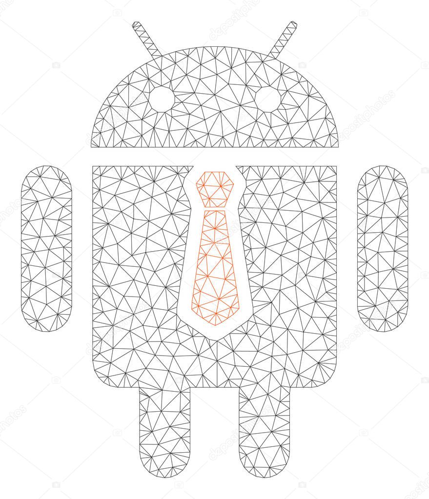 Android Boss Polygonal Frame Vector Mesh Illustration
