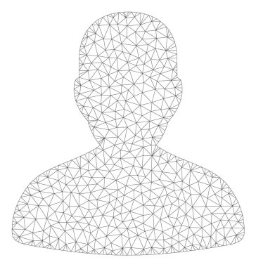 Avatar Çokgen çerçeve vektör Mesh Illüstrasyon