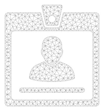 Erişim rozeti Çokgen çerçeve vektör Mesh Illüstrasyon