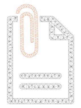 Belge Çokgen çerçeve vektör Mesh Illüstrasyon Ekle