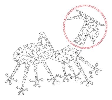 Alien yaratık uzay Suit Çokgen çerçeve vektör Mesh Illüstrasyon