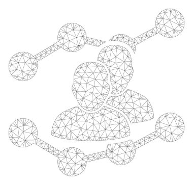 Kitle trendleri Çokgen çerçeve vektör Mesh Illüstrasyon