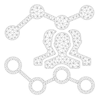 Kitle trendleri Çokgen çerçeve vektör Mesh Illüstrasyon