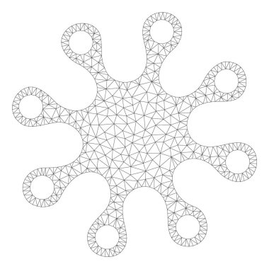 Akenik Çokgen çerçeve vektör Mesh Illüstrasyon