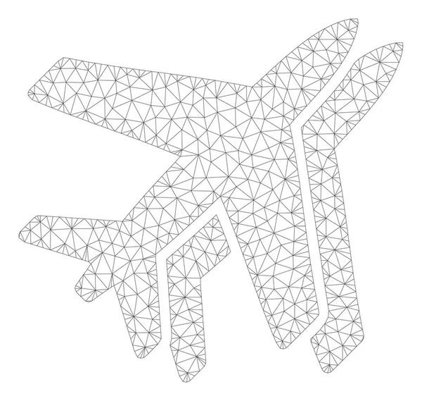 Havayolları Çokgen çerçeve vektör Mesh Illüstrasyon