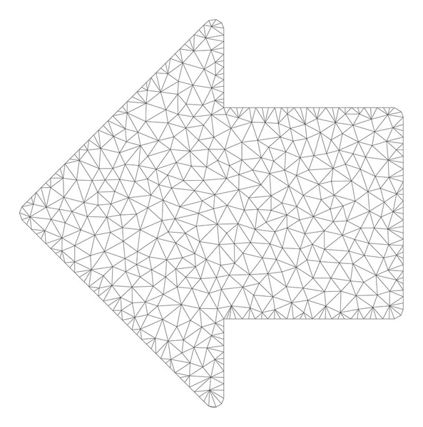 Pil vänster Polygonal Frame vektor mesh illustration — Stock vektor