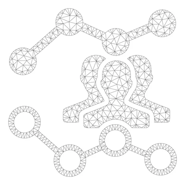 Tendencias del público Marco poligonal Ilustración de malla vectorial — Vector de stock