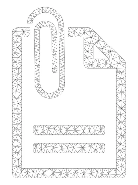 Angehängte Dokument polygonale Rahmenvektornetzabbildung — Stockvektor