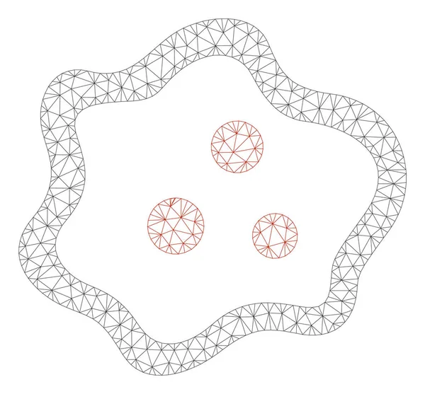 Amoeba Багатокутна рамка Векторна сітка Ілюстрація — стоковий вектор