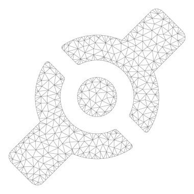 Suni eklem poligon çerçeve vektör Mesh Illüstrasyon