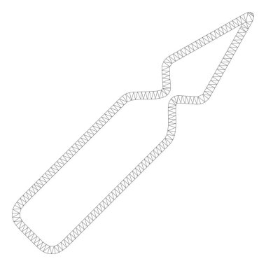 Ampoule Çokgen çerçeve vektör Mesh Illüstrasyon