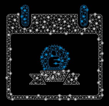 Işık Lekeleri ile Parlak Örgü Tel Çerçeve 2017 Ödülü Kurdele Takvim Günü