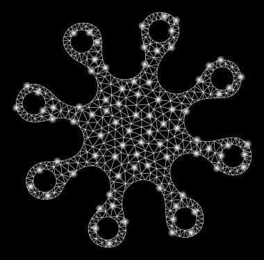 Flaş Spotlu Parlak Örgü 2D Axenic