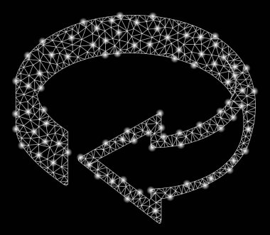 Işık Noktalı Parlak Örgü Tel Çerçeve 3d Döndürme