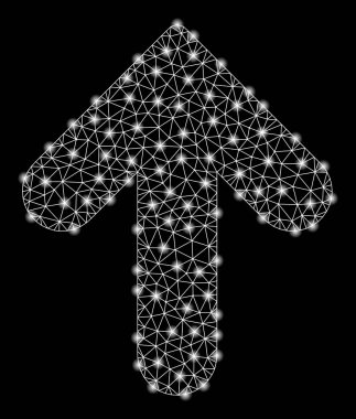 Parlak Mesh 2d Işık Noktaları ile Ok Yukarı