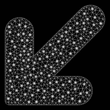 Parlak kafes tel çerçeve ok aşağı ışık Spotlar ile sol