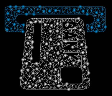 Işık Noktalı Parlak Kafes Tel Çerçeve Atm Terminali