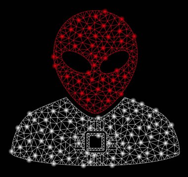 Işık Noktalı Parlak Ağ Uzaylı Sayborgu