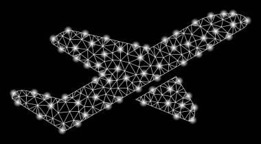 Flash Spotlar ile Parlak Mesh 2d Havacılık