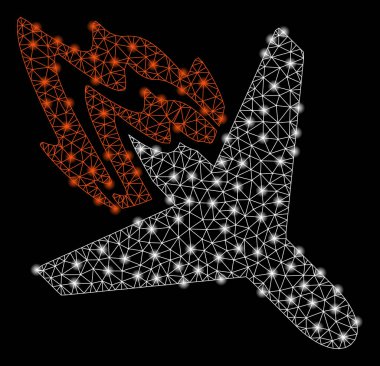 Flash Spotlar ile Parlak Mesh 2d Hava Crash