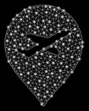 Parlama Spotlu Parlak Kafes Karkas Havaalanı İşaretçisi