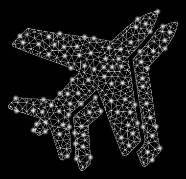 Işık Noktalar ile Parlak Örgü Carcass Airlines