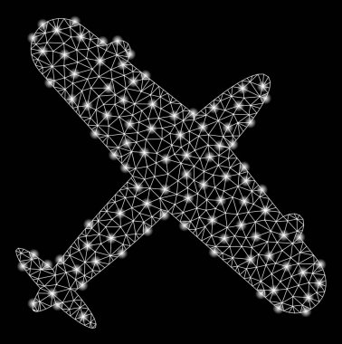 Flaş Spotlu Parlak Örgü Karkas Uçak