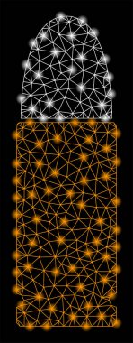 Işık Noktalar ile Parlak Mesh 2d Ammo Bullet