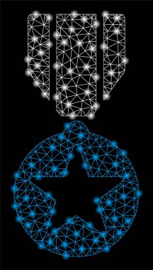 Işık Spotları ile Parlak Örgü Tel Çerçeve Ordu Yıldız Ödülü