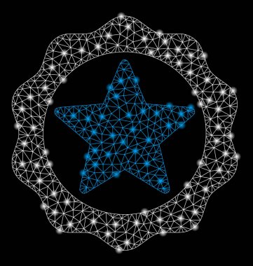 Parlama Spotları ile Parlak Mesh Ağ Ödülü Star Seal