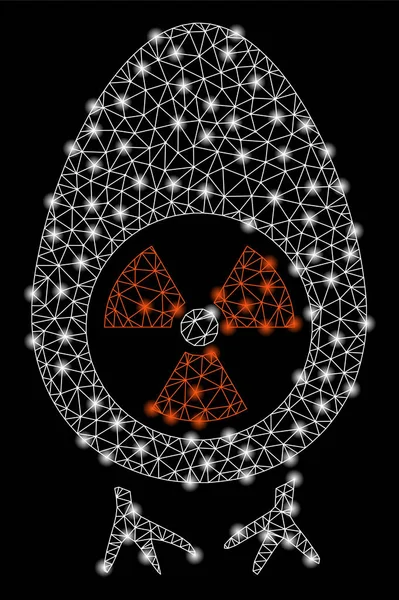 Helles Netz Netzwerk atomares Projekt mit hellen Flecken — Stockvektor