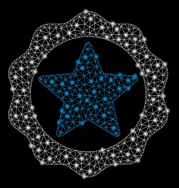 Parlama Spotları ile Parlak Mesh Ağ Ödülü Star Seal