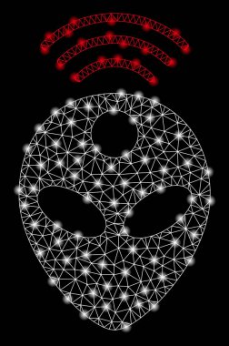 Flare Benekli Parlak Ağ Uzaylı Başı