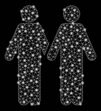 Parlama Noktalar ile Parlak Örgü Karkas Yetişkin Arkadaşlar