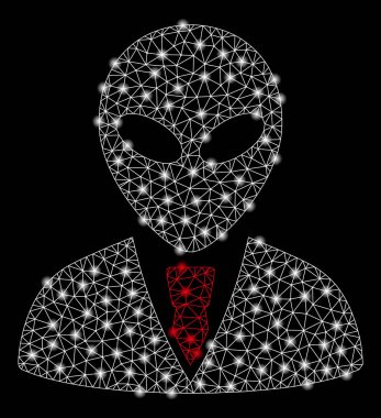 Flash Spotlu Parlak Kafes Tel Çerçeve Alien Manager