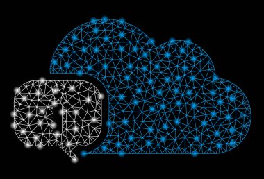 Flash Spotlar ile Hakkında Parlak Örgü Karkas