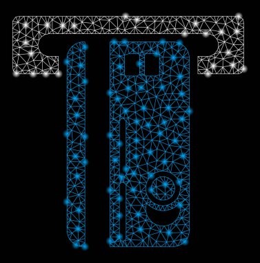 Parlama Spotlu Parlak Örgü Karkas Atm Makinesi