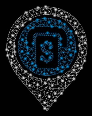 Işık Lekeli Parlak Kafes Tel Çerçeve Atm Harita İşaretçisi