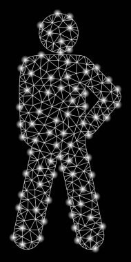 Parlama Noktalar ile Parlak Örgü Karkas Audacity Pose