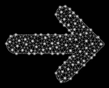 Parlak Örgü 2d Ok Sağ Flaş Spotlar ile