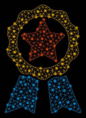 Parlama Spotlu Parlak Kafes Ağ Ödülü Mührü