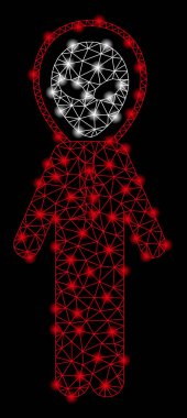 Flash Spotlu Parlak Örgü 2d Alien Space Suit