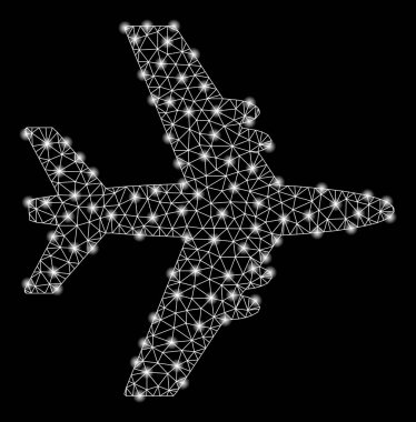 Flaş Spotlu Parlak Örgü 2d Uçak